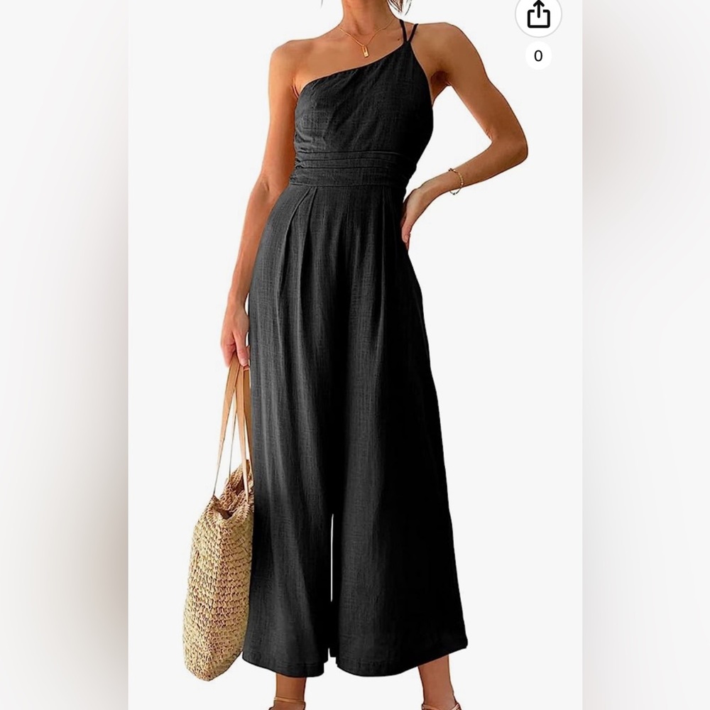 Elegant Black One-Shoulder Jumpsuit